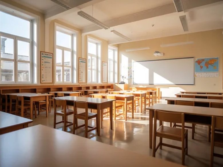 Salle de classe d’un collège